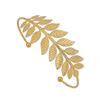 Adjustable Baroque Leaf Metal Arm Ring – European & American Style