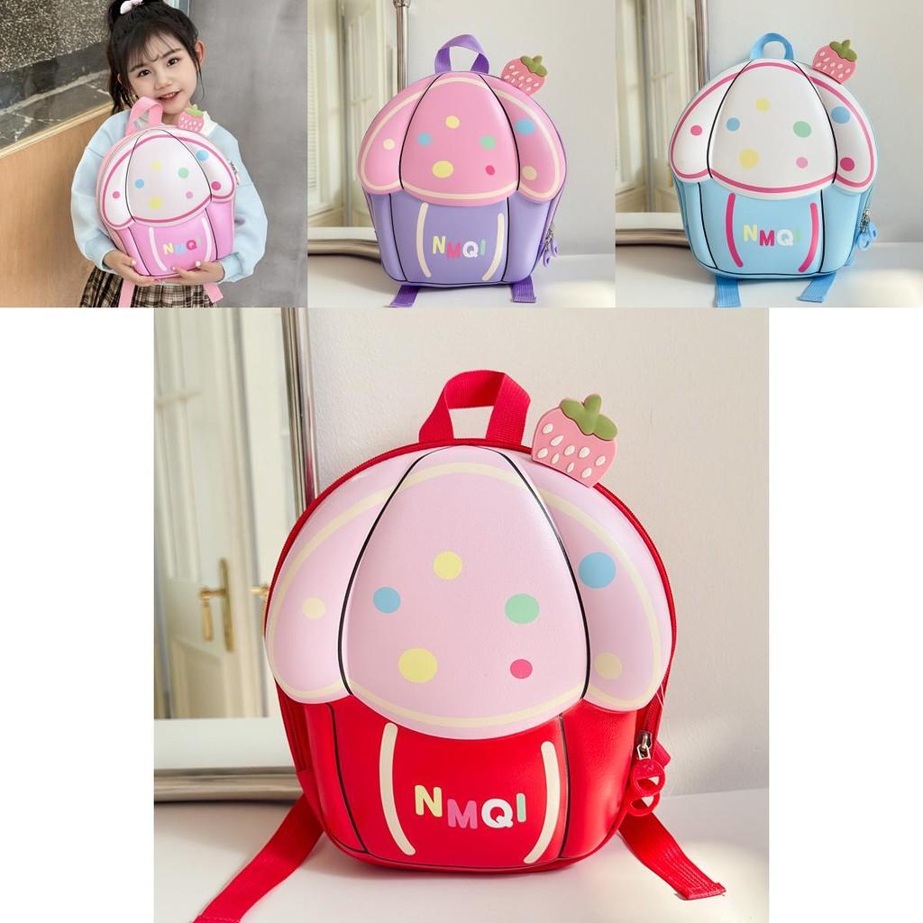 Delightful Children Backpack Versatile Cartoon-themed Dual Shoulder Bag Soft Oxford Cloth Design