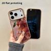 Phone Case: 2D Flat Lambskin Suitable for iPhone 18, 17, 16, 15, 14, 13 Pro Film Protective Case, Peach, Christmas and Halloween Gift