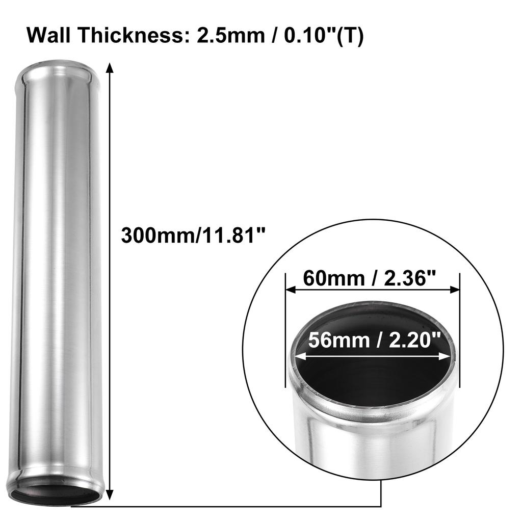 X Autohaux OD 34-102mm Length 20" 300mm 500mm Aluminum Alloy Tube Intercooler Pipe Straight 45 Degree Air Intake Tube for Car