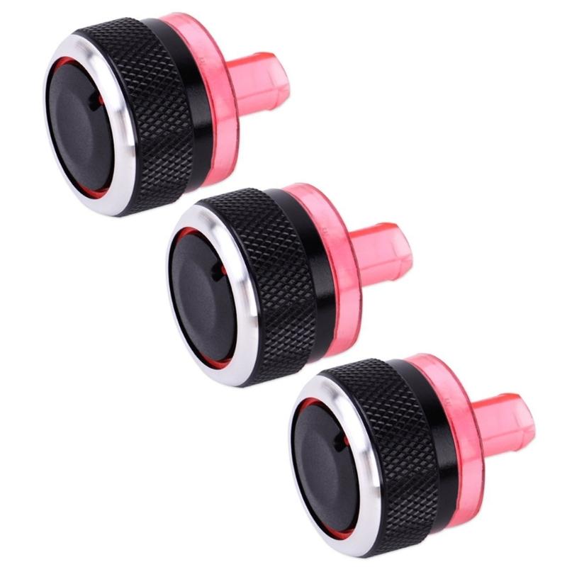 

Pack Of 3 Air Conditioning Heat Control Switch Button Knobs For 206 207 Vehicles Interior Enhancing Driving Experience 1 чёрный