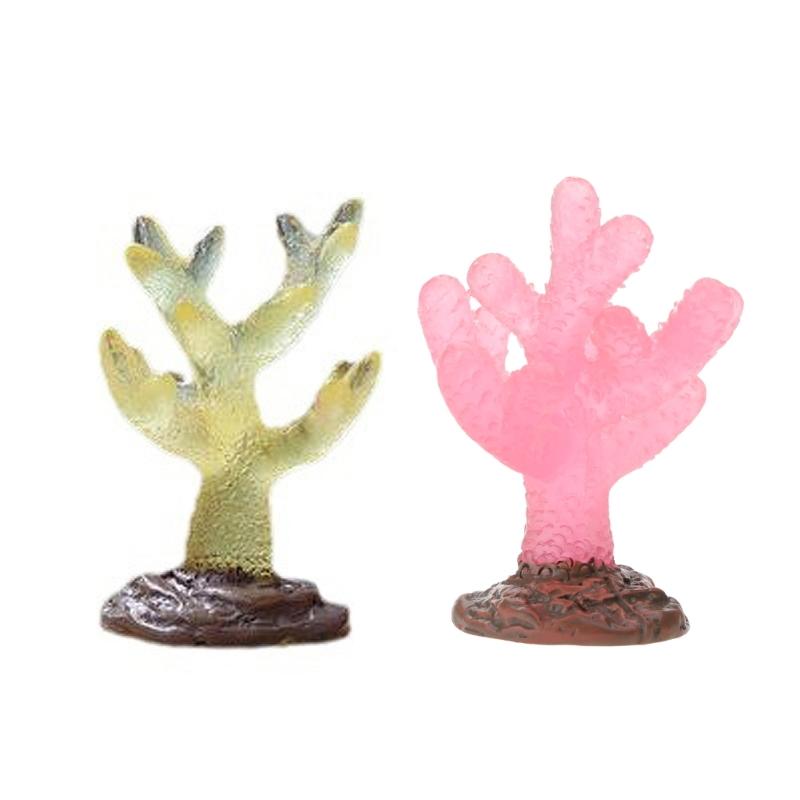 Aquariums Glowing Resin Coral Decoration Fishtanks AquaticUnderwater Ornament Landscaping Safety Decor for Fish Shirmps