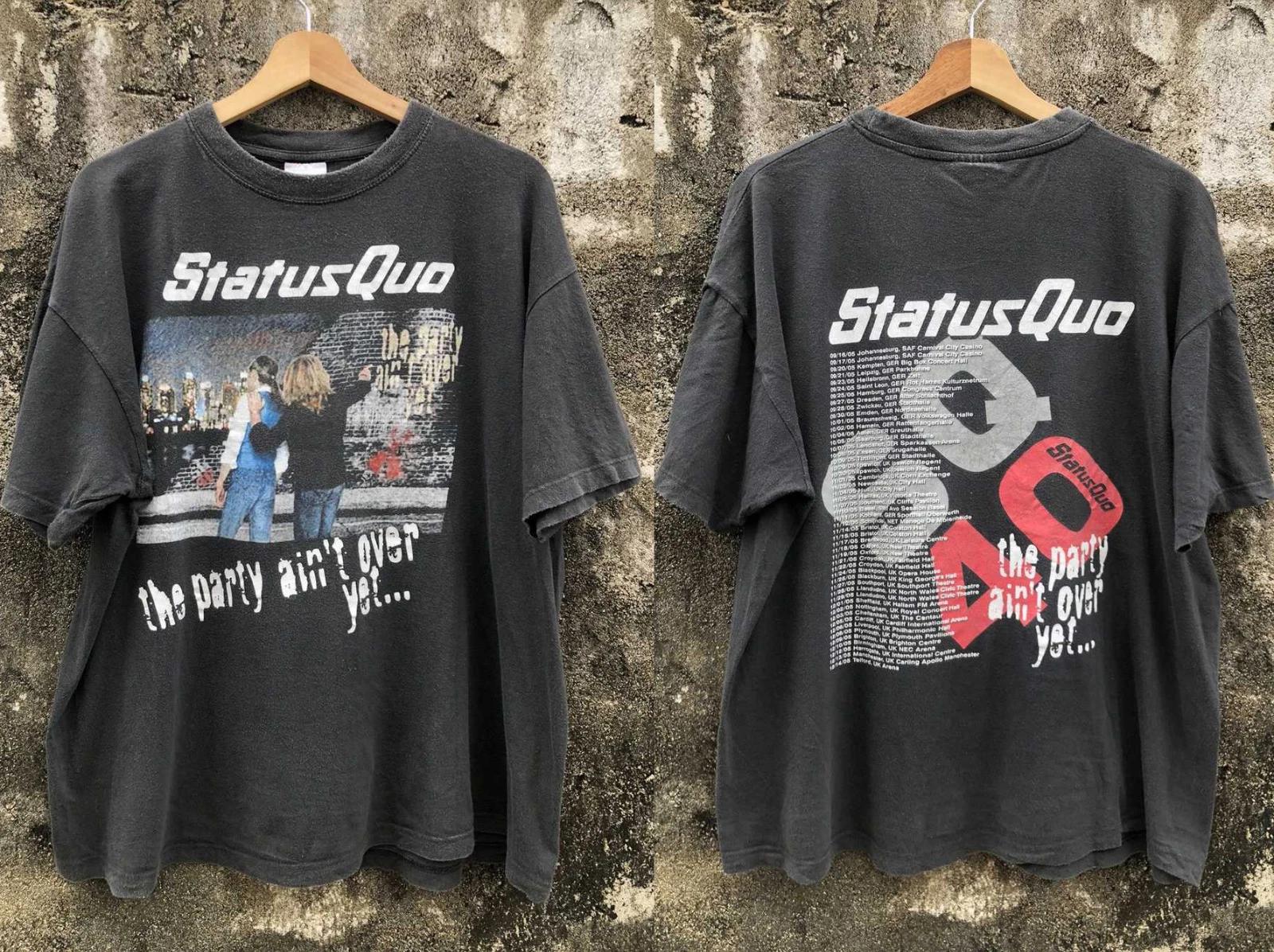 Status Quo Band The Party Ain t Over Yet T-shirt S to 5XL 2F1501 XL