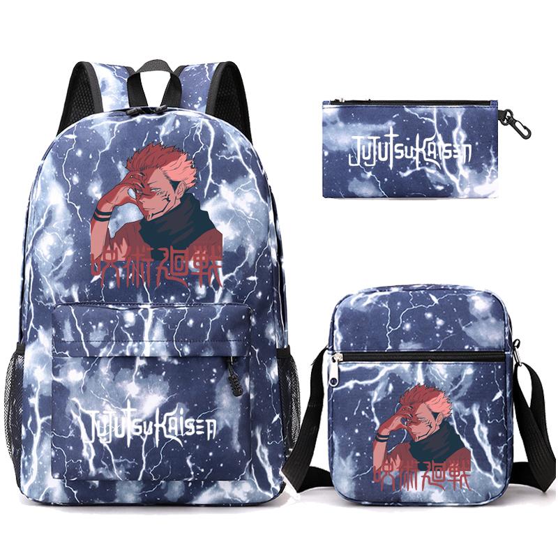 3 teile/satz Anime Rucksack für Jungen Mädchen Leichte Taschen Hildren Schul Student Kawaii Rucksack Zurück Zu Schule