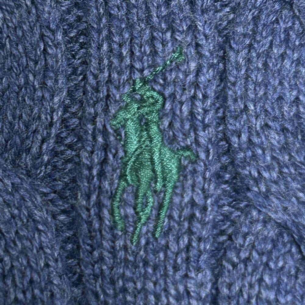Polo Ralph Lauren FW23 Pulover Tricotat cu Mânecă Lungă și Fermoar Scurt cu Logo Pony Brodat Bărbați pulover Albastru MNPOSWE16820504-400