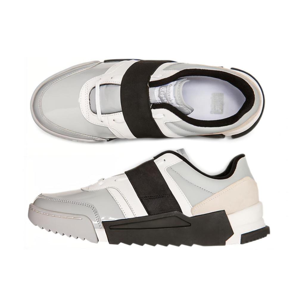 Onitsuka Tiger D-Trainer Round Toe Lace-Up Shock Absorbing Slip-Resistant Durable Low-Top Casual Shoes Unisex sneaker Black White Gray 1183A581-020