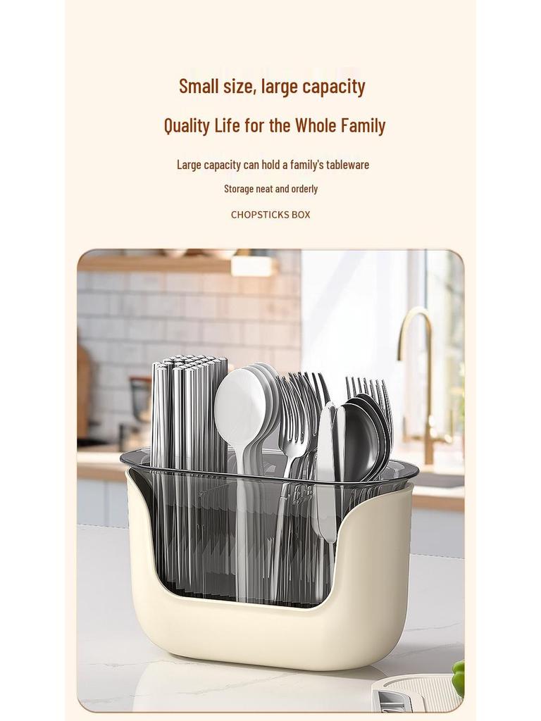 2024 Multifunctional Large Capacity Chopstick Holder - Quick Drain, Divided Storage