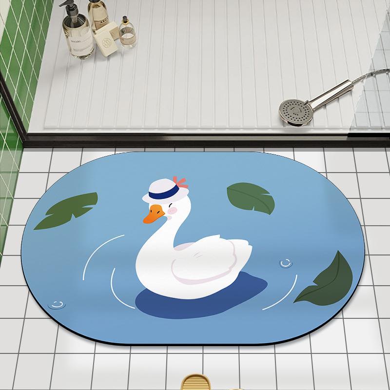 

Коврик для ванной комнаты, бытовой, для туалета, мягкий, диатомовый, абсорбирующий грязь, быстросохнущий, коврик для двери туалета, нескользящий, противопадающий, напольный 40 * 60cm {Crystal Fleece}