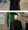 Men's Korean Style Over-the-Knee Wool Winter Coat - Thickened, Mid-Length, Loose Fit