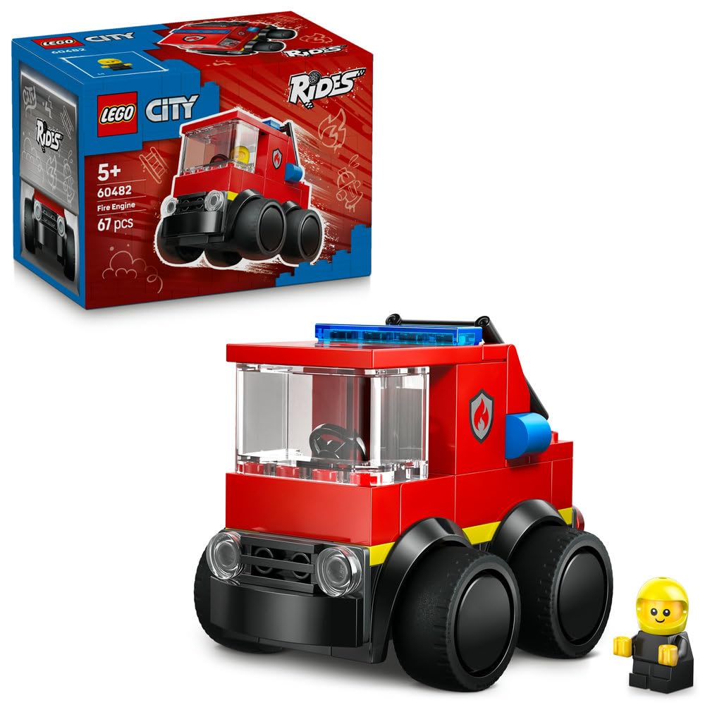 

LEGO City Fire Truck Toy Playset 60482 Building Blocks Educational Vehicle Gift for Kids Boys and Girls Ages 5-8