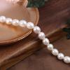 1String, Fashion Women's Natural Freshwater Pearls, 7-8 Mm, White Round Pearl Beads for DIY Necklaces, Bracelets Accessories, Jewelry Making 36cm