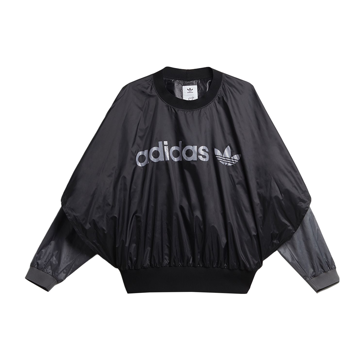 adidas Originals x HUMAN MADE Men s Loose Fit Crew Neck Sweatshirt Black GM4278 XS