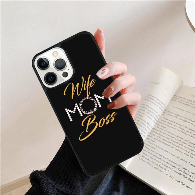 Wife Mom Boss Mum TPU Coque Shell For iPhone 17 Air 15 16 Pro Max 14 13 12 11 Pro Max Plus Phone Case Cover