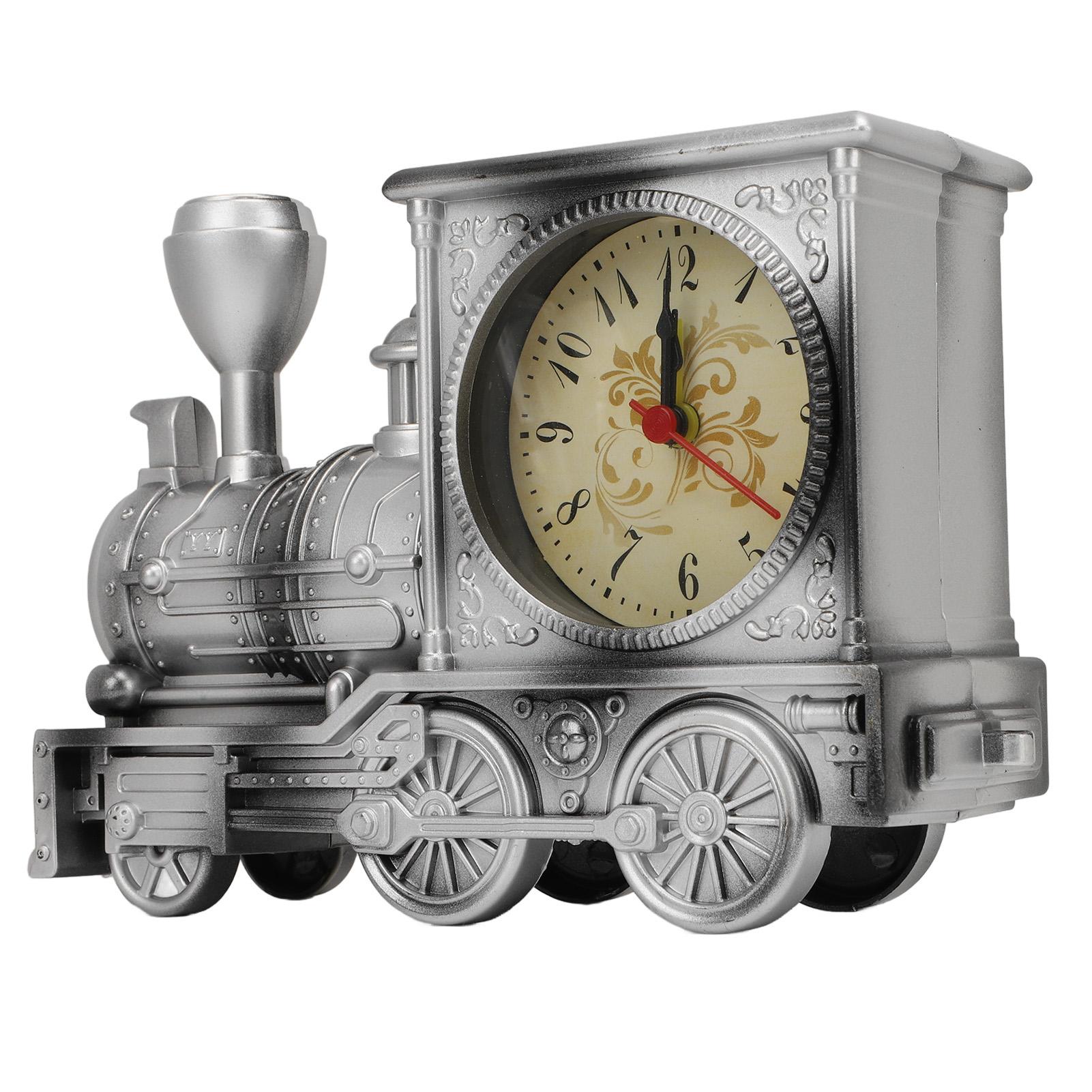 

Модель поезда Будильник Настольный Винтажный Настольный Часы Металлический Поезд Искусство Настольное Украшение для