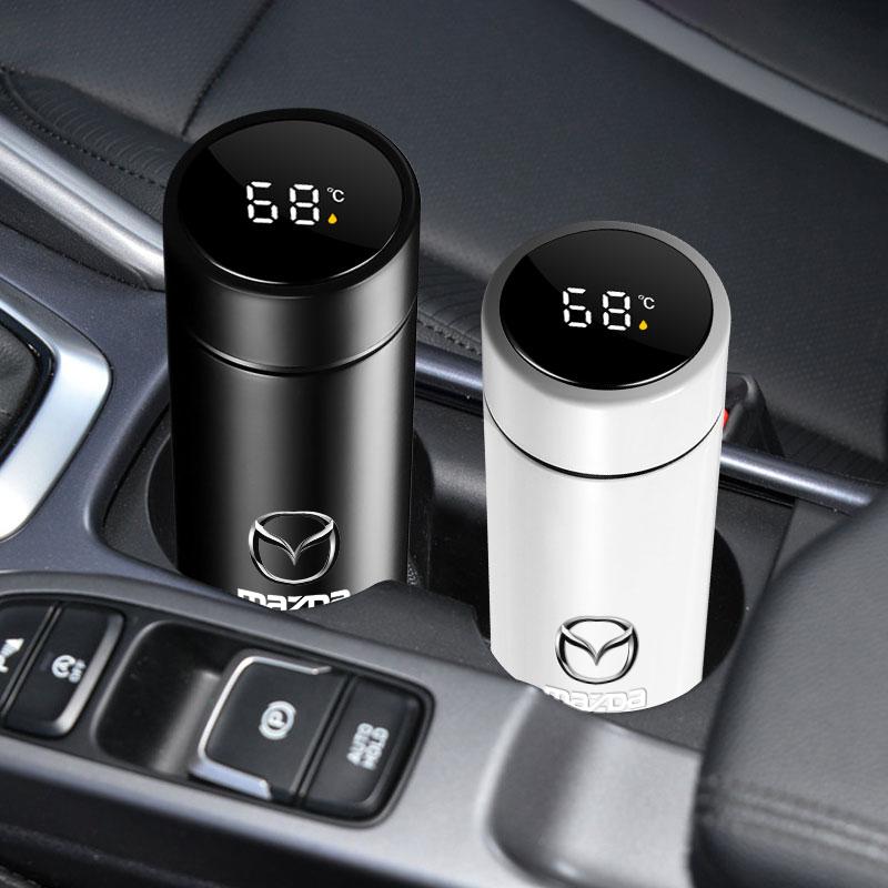 Car Smart Thermos Bottle With Temperature Display Coffee Cup For Mazda 3 6 CX5 2 CX3 CX9 MX5 RX8 Axela Demio MS CX5 2 Axela Demio Atenza MS GJI BK MP