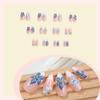 24Pcs French Embossed Flower Faux Nails Press ON Nails Women Daily Wear Wearable False Nails Wearable Artificial Woman Nail Tips
