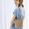 Shrink Leather Knot Handle Shoulder Bag In Greige [Breath TOPKAPI] 2-Way