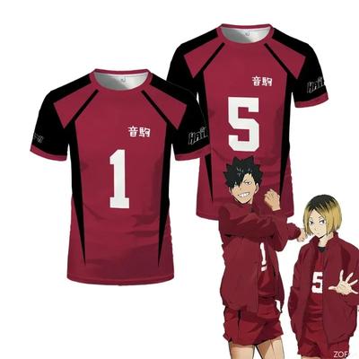 Anime Haikyuu Jersey Uniform T-shirt Role-playing Costume High School Volleyball Club  T Shirt Sportswear T-shirt