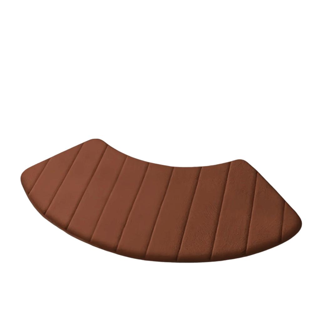 Thickened Bathroom Absorbent Mat Soft Bath Mat Fan-Shaped Arched Shower Mat Toilet Area кофейный
