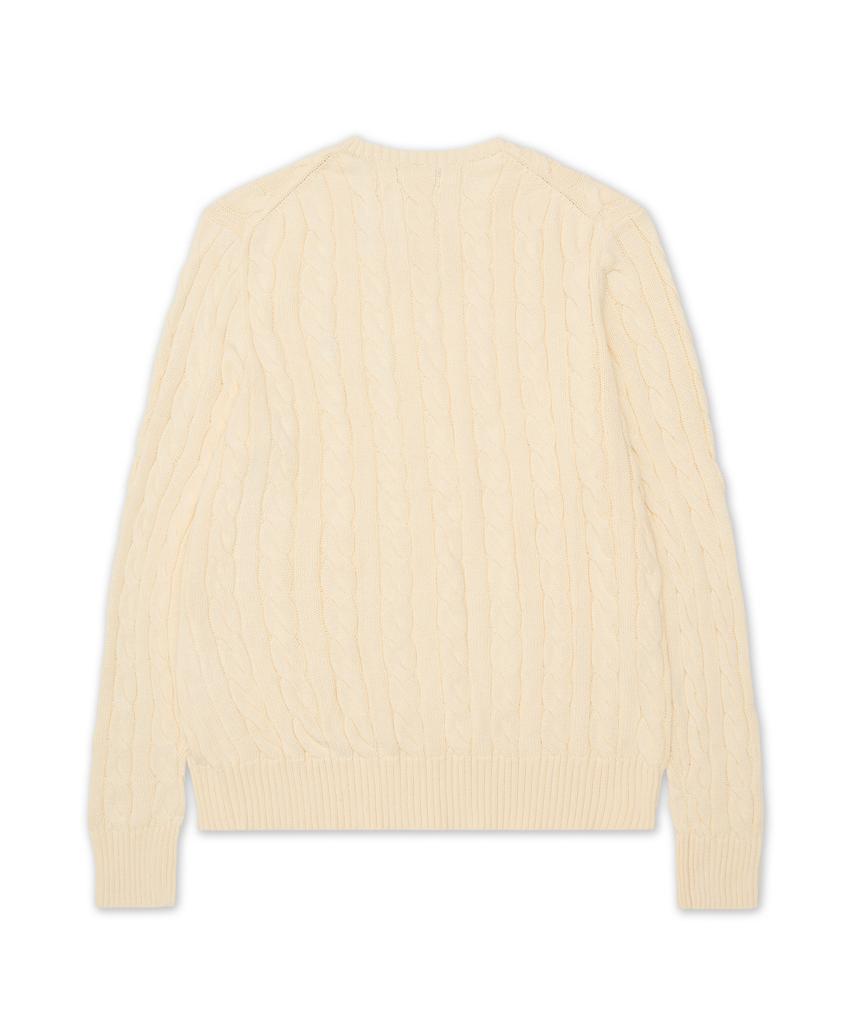 POLO RALPH LAUREN Cable Knit Cotton Sweater - Natural