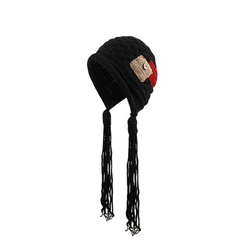 2025 Damen Quasten Strickwollmütze - Herbst/Winter Mode mit Ohrenschutz