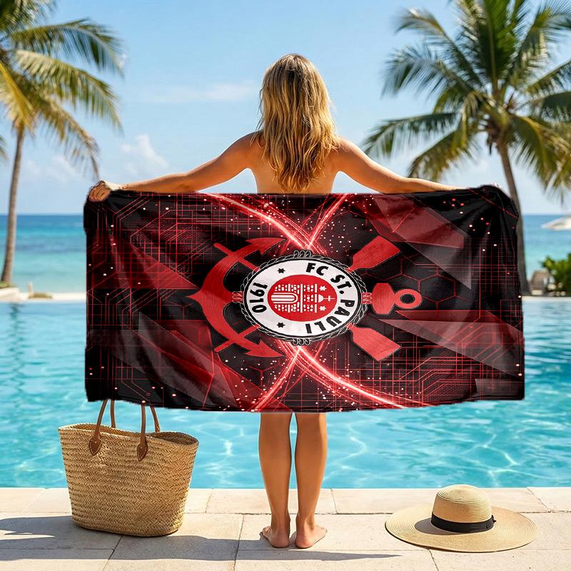 FC St. Asciugamano da Spiaggia Pauli Football Morbido Microfibra Asciugamano Estivo Asciugatura Rapida Assorbente per Spiaggia Piscina Viaggio