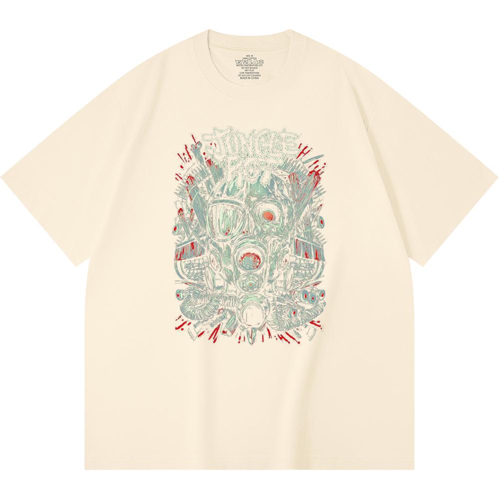 T-shirt Heavy Metal 100% Cotone 230 Gsm Stampa Band Rock Musica Popolare Unisex T-shirt Pesante in Cotone