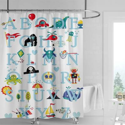 White Shower Curtain with Inspiring Quote for Bathroom Decor Perfect Gift Idea