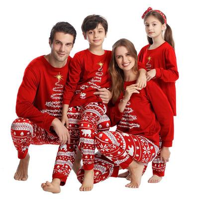 2025 Family Christmas Pajama Set - Matching Cotton Outfits for Families of Three or Four