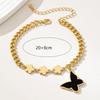 Personalized Versatile Patchwork Butterfly and Four-Leaf Clover Anklet Jewelry