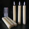 3D Wick Flameless Candlesticks Flickering Led Taper Candle w/Remote&Timer Function 6.5 Inch Ivory Battery Operated Window Candle