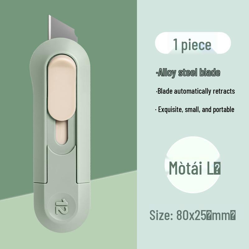 Compact Handmade Utility Knife: Mini Plastic Blade for Wallpaper, Unpacking, and Paper Cutting
