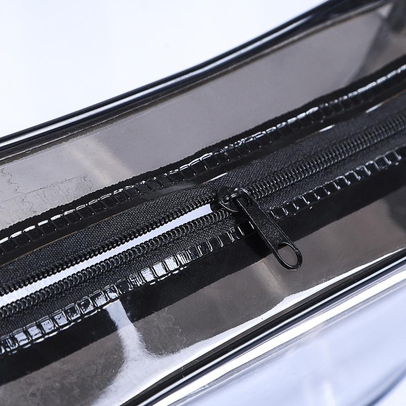 PVC Clear Travel Storage Bag Waterproof Durable Toiletry Makeup Organizer for College Dorm Bathroom Vacation