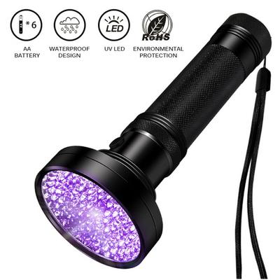 100 LED UV Ultraviolet Flashlight 395nm Blacklight Torch AA Battery Powered  Detection For Pet Stains Portable Led Lamp Light