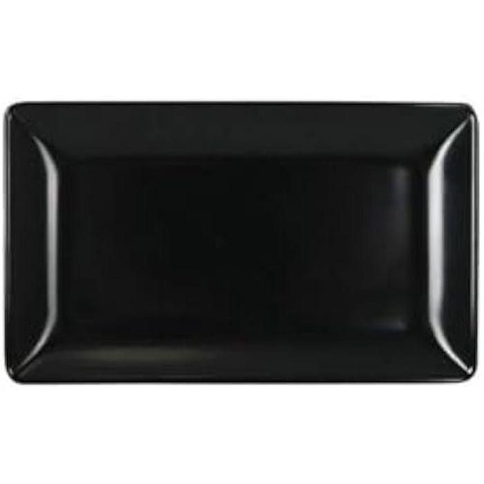 Plateau à collations - LA MEDITERRANEA - Lot de 12 - Gris foncé - 25 x 15 x 2 cm - Rectangulaire