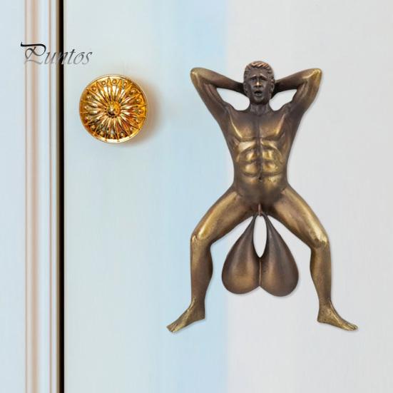 Male Prank Doorbell Funny Naked Man Door Knocker Easy To Install Prank Male Doorbell Decoration Gift for Friends