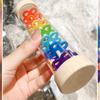 Wooden Alf Rain Sound Tube, Early Education Sensory Stimulation Toy, Simulated Rain Sound, Sand Timer, Baby Soothing Grasping Toy