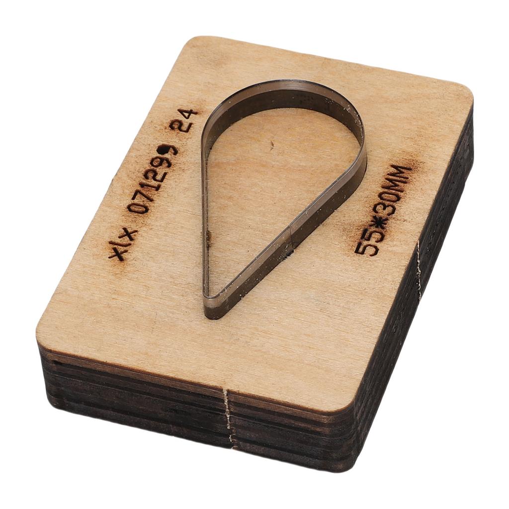 Leather Cutting Die High Carbon Steel Wooden Drop Shape Embossing Cutting Die for DIY Leather
