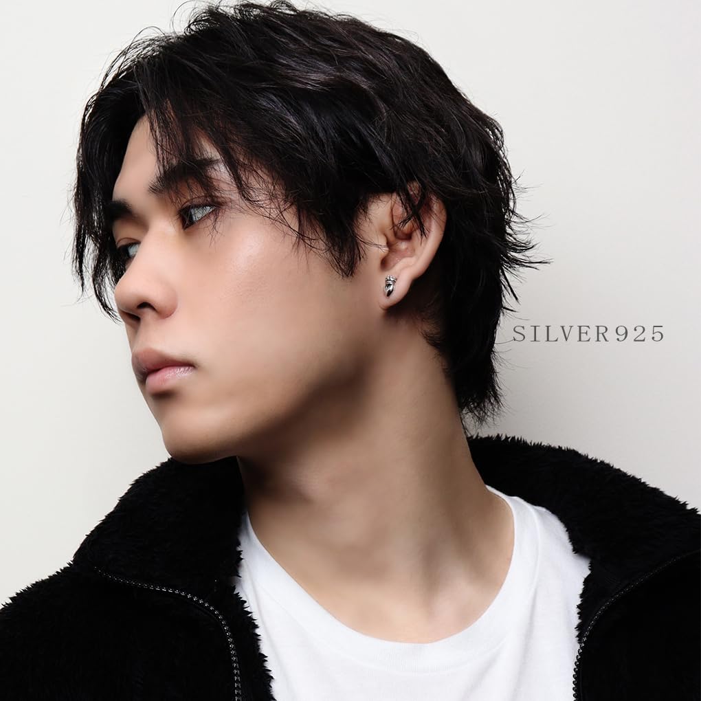 [Shinjuku Gin No Kura] Heart Crown Stud Earring (Single Earring) - Crown Style, 925 Sterling Silver, Gothic, Gothic Lolita Style, Small