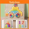 Wooden Learning Early Puzzle Toys Gear Geometric Parts Development Children
