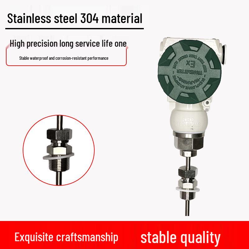 Integrated Stainless Steel Temperature Transmitter PT100, 4-20mA Sensor, Model SBWZ-2480/240.