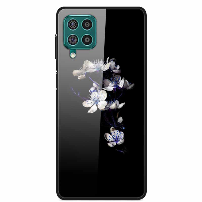 For Samsung M32 Case Tempered Glass Hard Back Cover Case For Samsung Galaxy A12 A22 M32 Phone Case Cover M 32 A 22 Funda Coque