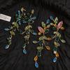 High-End Rhinestone Leaf Tassel Earrings: Eye-Catching Pendant Accessories for Women, Perfect for Vacations and Parties