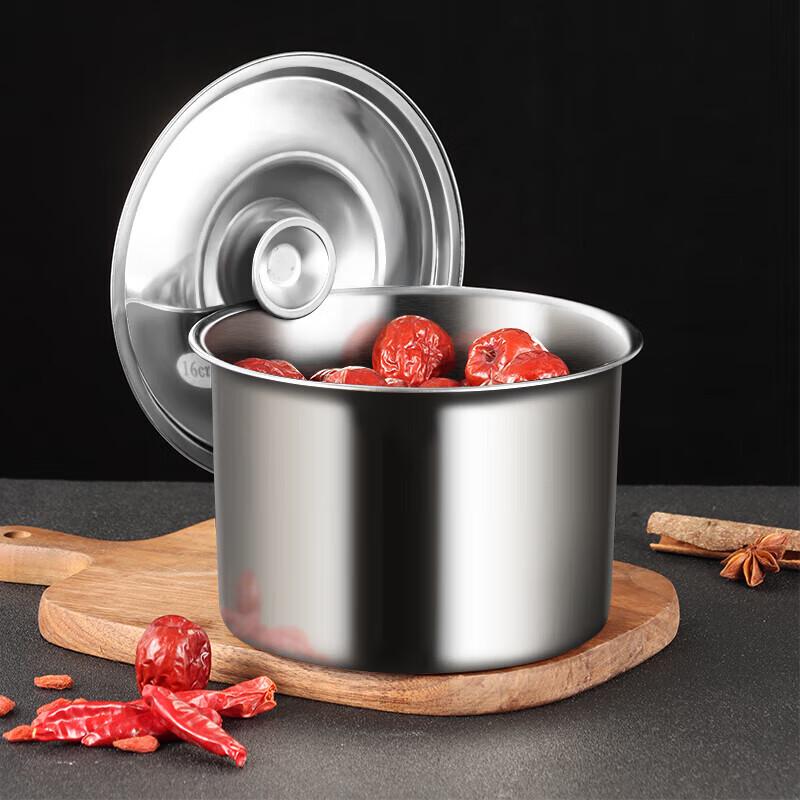 Stainless Steel Seasoning Pot with Lid