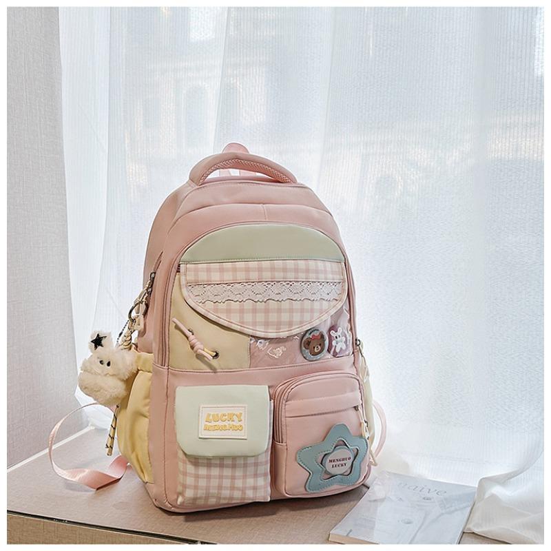 New High-value, Fresh and Sweet Candy-colored Backpack, Lightweight and Large-capacity Backpack for Junior High School Students