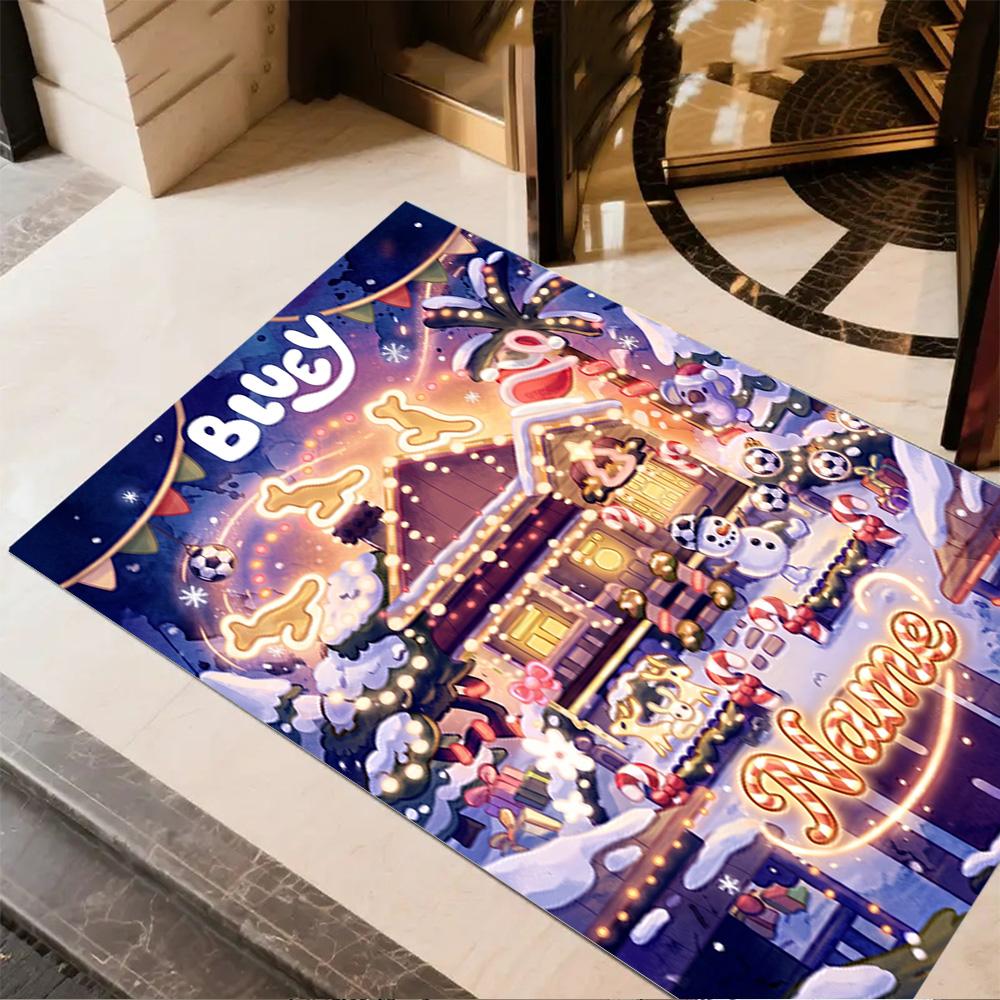 Halloween Night Adventure Personalized Name Floor Mat Suitable for Balcony Hallway Kitchen Living Rooms Anti-slip Rug Anime Office Decor