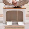 Tianshan Cotton & Linen Foldable Storage Box with Thick Steel Frame