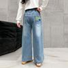 Weite gerade Jeans für Mädchen