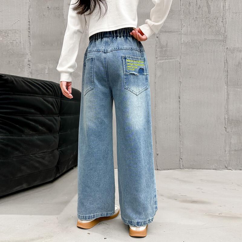 Weite gerade Jeans für Mädchen