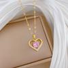Personality Temperament Fashion Simple Birthday Gift Love Collarbone Micro Inlaid Necklace Korean Necklace